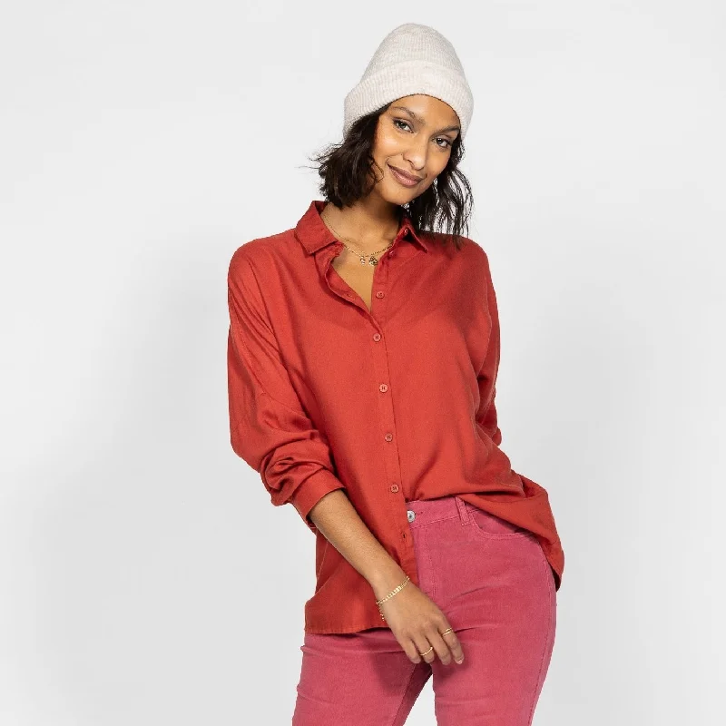 LAST ONE in L - Aude Soft Blouse - Dahlia Casual Relaxed Blouse