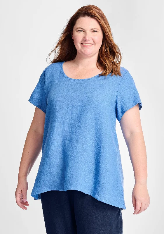 Blossom Blouse - Linen Shirt - FINAL SALE Elegant Peplum Blouse