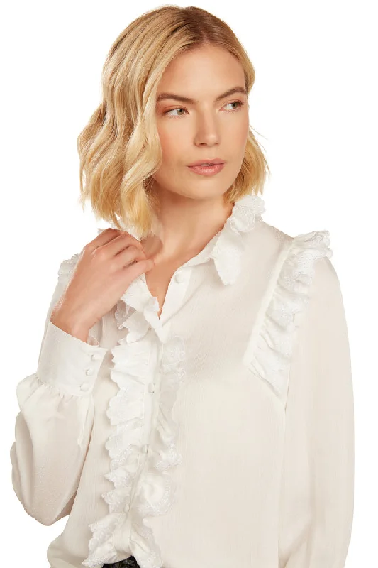CASSANDRA BLOUSE WINTER WHITE Backless Summer Blouse