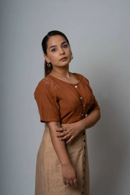 Flap Placket Blouse Vintage Lace Blouse