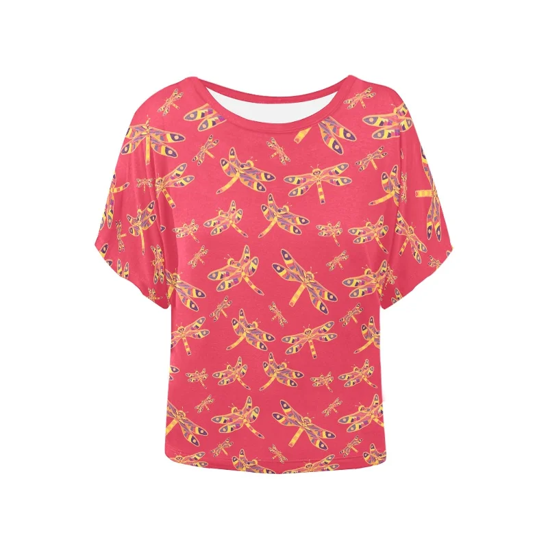 Gathering Rouge Women's Batwing-Sleeved Blouse T shirt Boho Chic Blouse