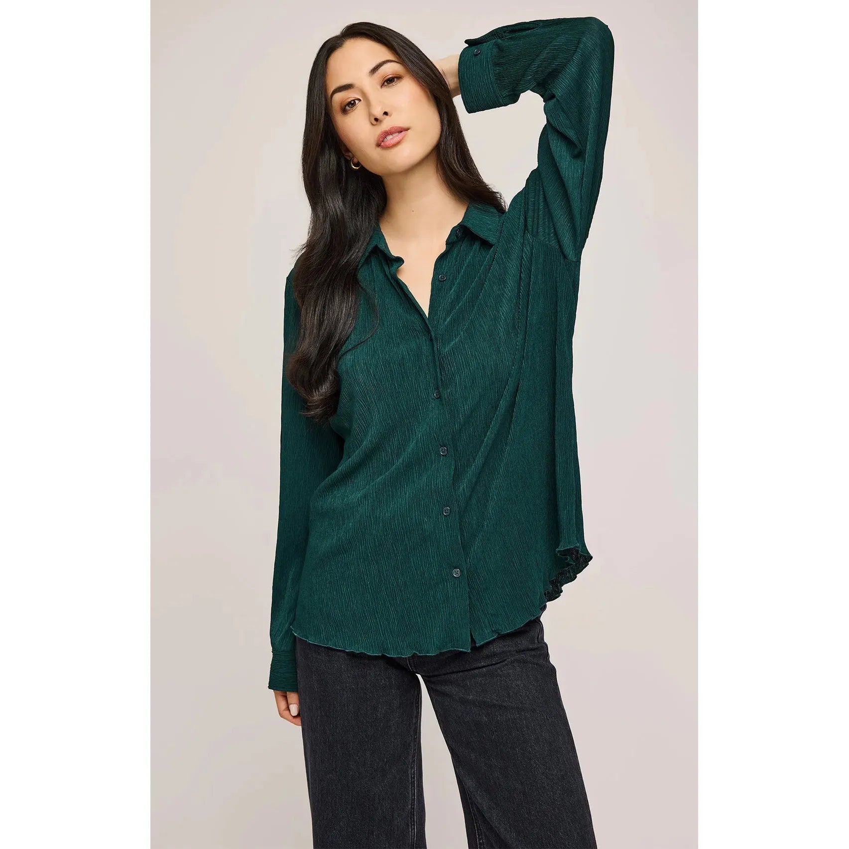 Gentle Fawn Sheila Forest Blouse Puff Sleeve Blouse