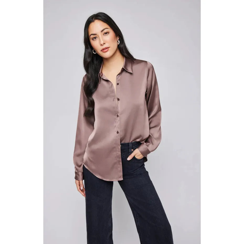 Gentle Fawn Winslow Button up Blouse Off-Shoulder Wrap Blouse