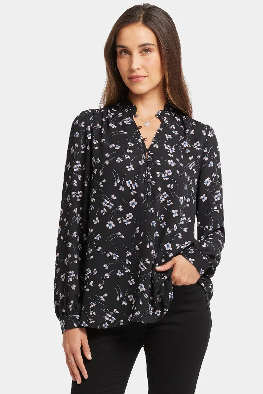 Hannah Blouse - Cascade Petals Lightweight Chiffon Blouse