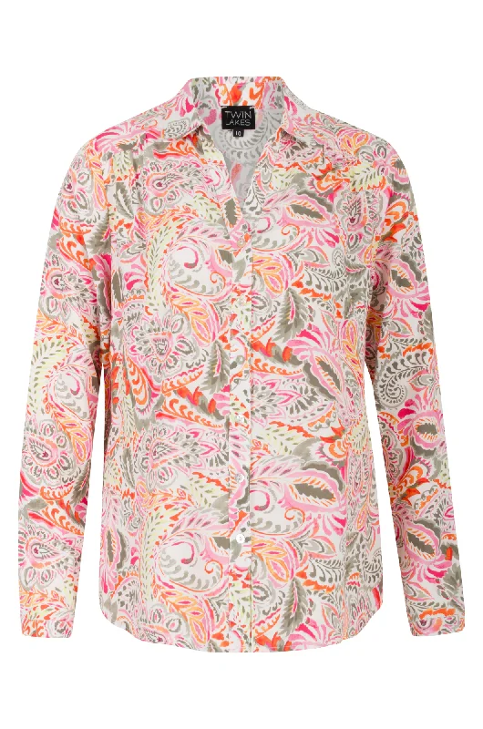 Liteweight Blouse | Pink Olive Paisley | 6326AR Sleeveless Summer Blouse