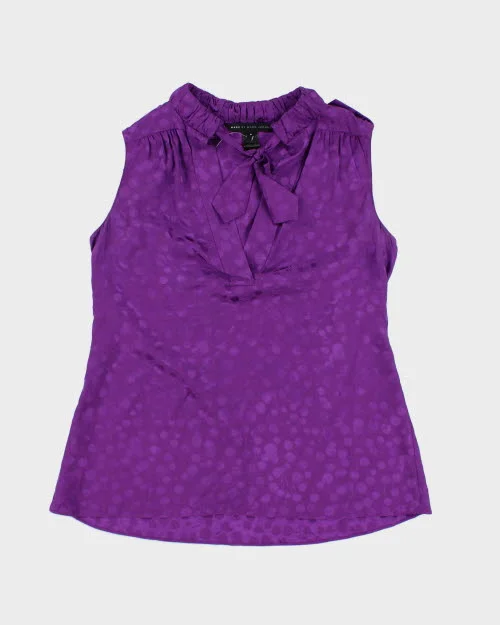 Marc By Marc Jacobs Purple Blouse - S Oversized Silk Blouse