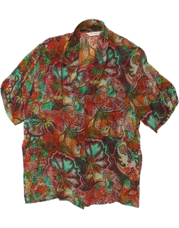 MARINA RINALDI Womens Shirt Blouse Size 23 Medium Multicoloured Floral Floral Print Blouse