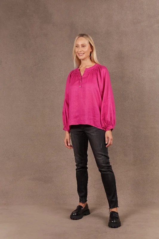 NAMA BLOUSE MAGENTA Elegant Lace Blouse