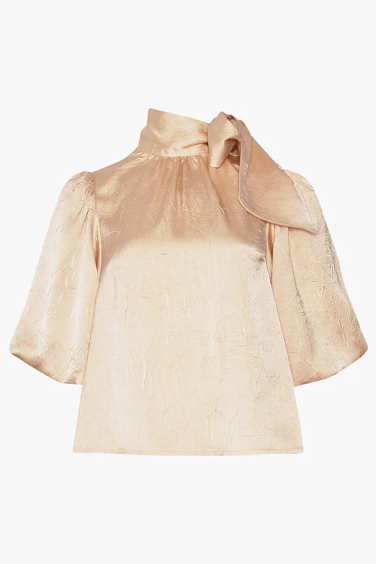 Noella Kesha Blouse Champagne Asymmetric Hem Blouse