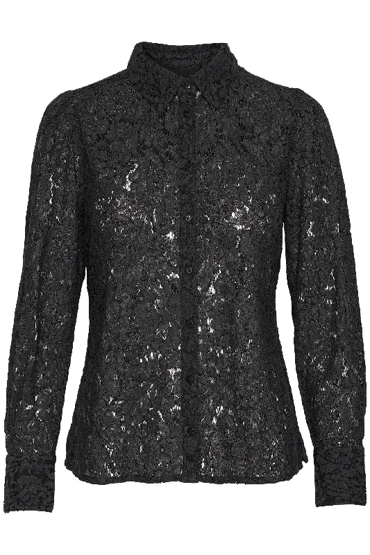 Part Two 30309222 DelvinaPW Black Blouse Backless Summer Blouse