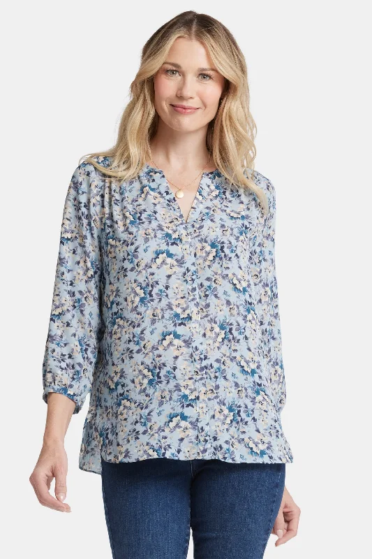 Pintuck Blouse - Alpine Valley Romantic Lace Blouse