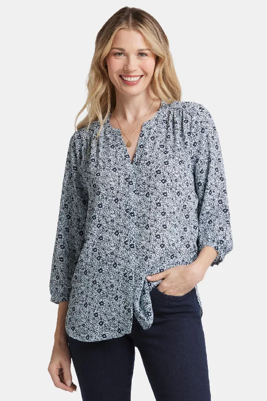 Pintuck Blouse - Cora Creek Classic Striped Blouse