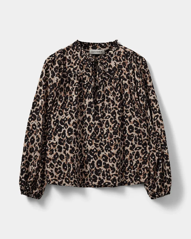 LOURDESSW BLOUSE - AOP Leo Office-Ready Blouse