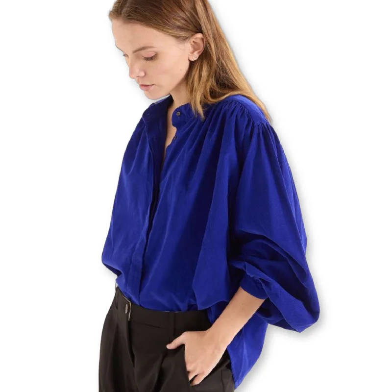 Sacrécoeur Gianni Blouse Cobalt Modern Work Blouse