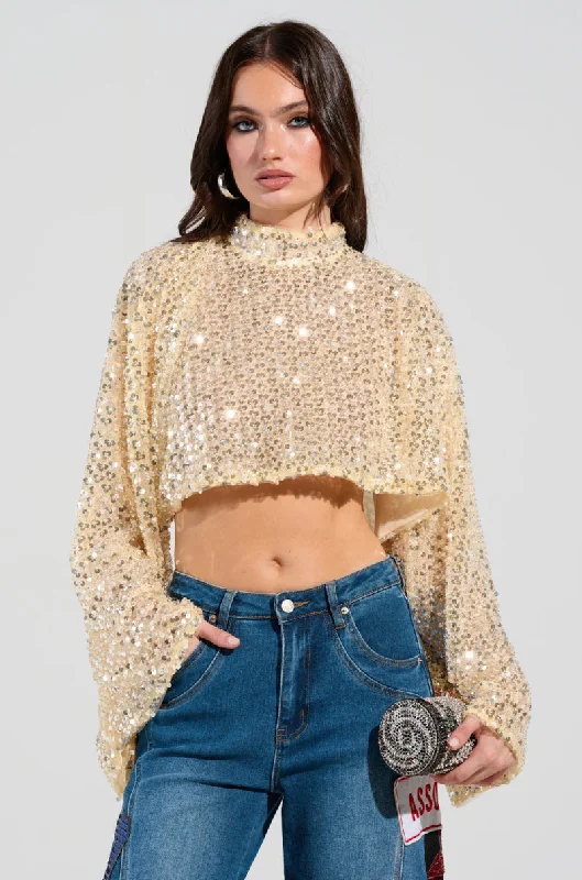 SLYLINE SEQUIN BLOUSE Lightweight Floral Blouse