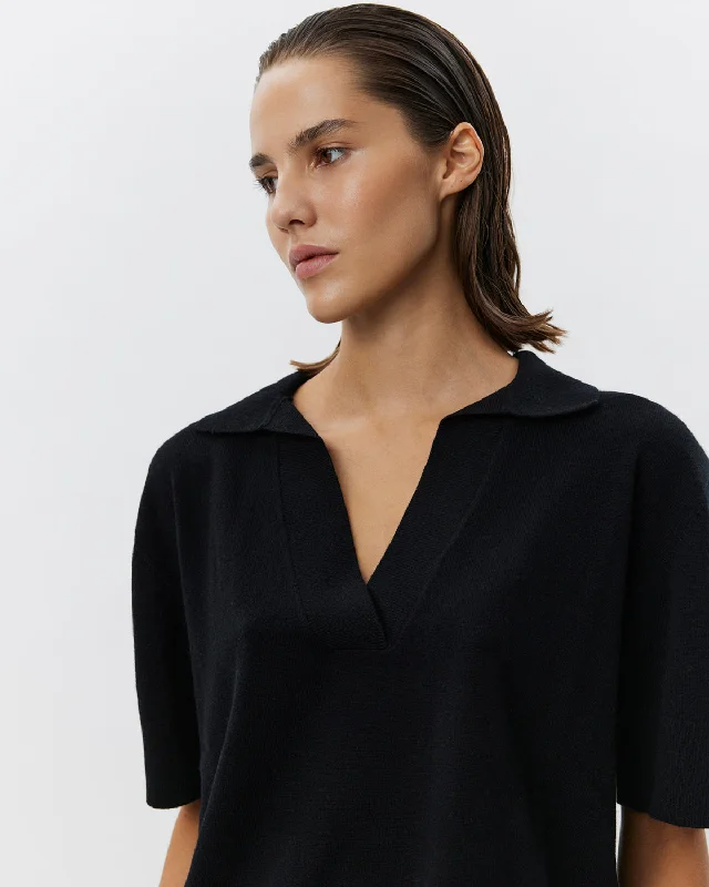 AMALYSW BLOUSE - Black Relaxed Fit Blouse