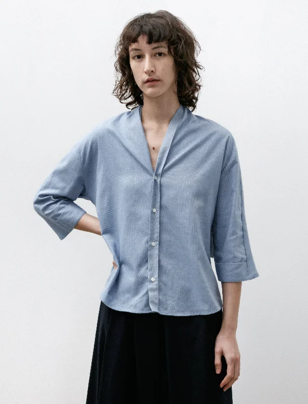 Blouse Party Denim Boho Printed Blouse