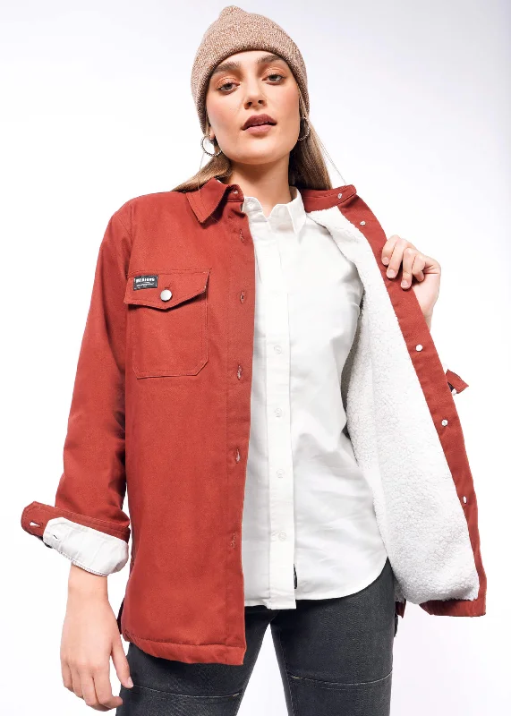 The Essential Fleece Lined Shacket Chic Wrap Blouse