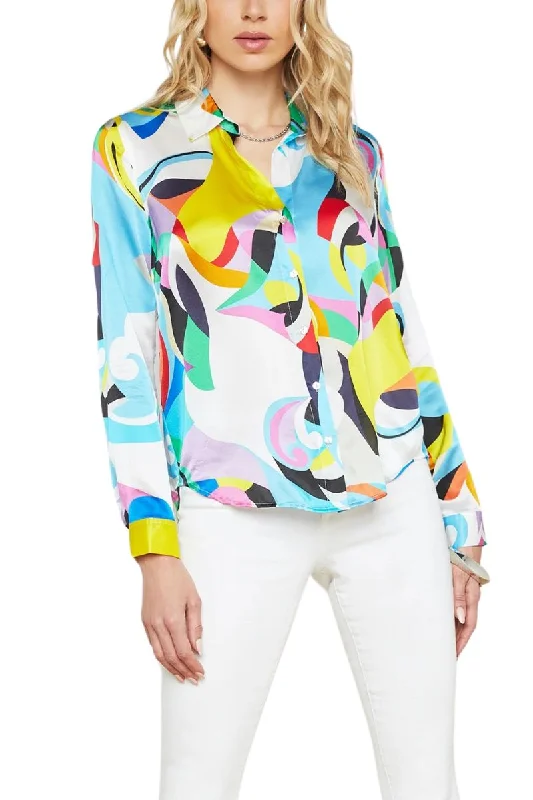 Tyler Long Sleeve Blouse Satin Long Blouse
