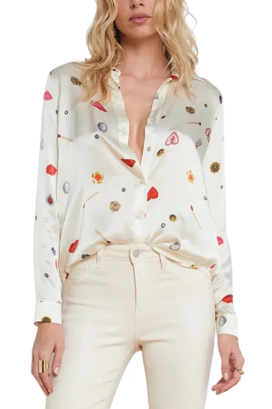 Tyler Silk Blouse Chic Wrap Blouse