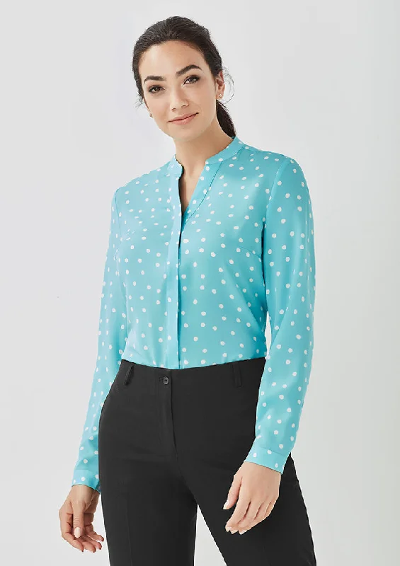 Womens Juliette Spot Print Blouse Double Button Blouse