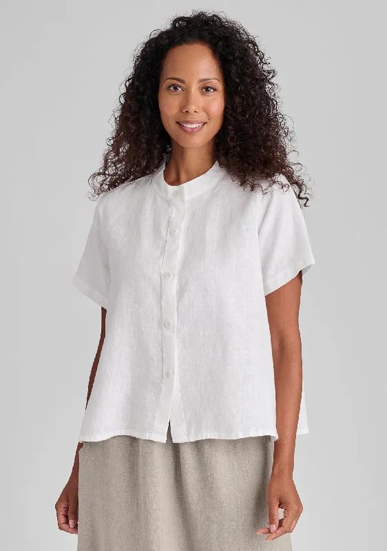 Zdenka Blouse - Linen Button Down Shirt Smart Business Blouse