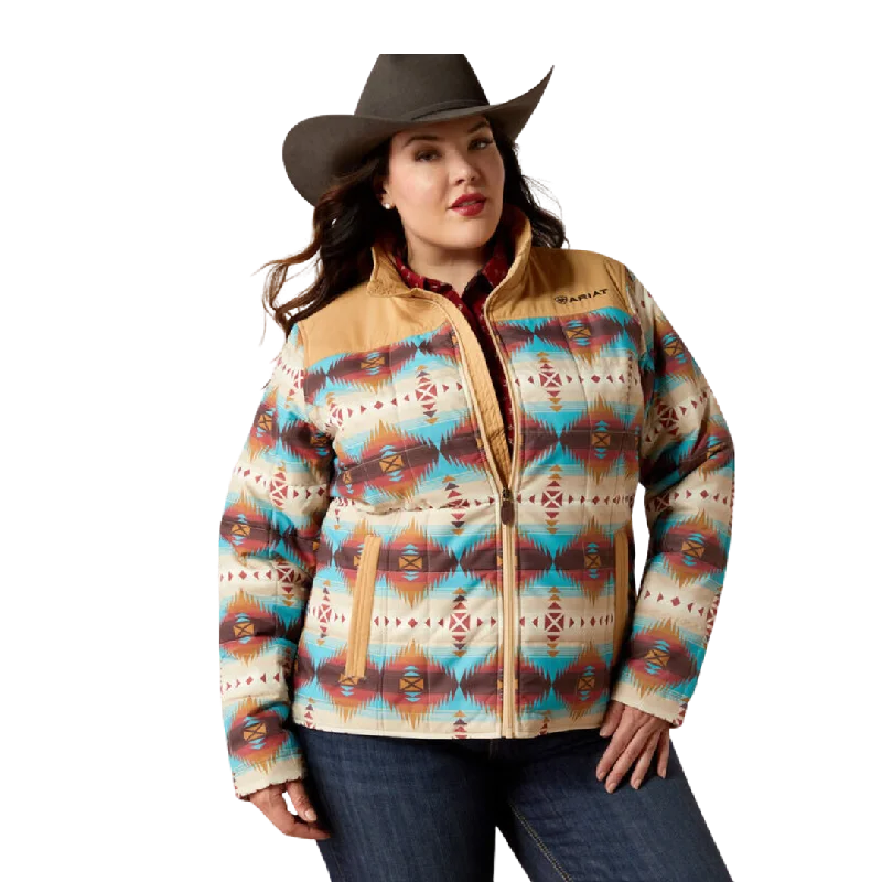 Ariat Women's Crius Insulated Serrano Southwest Print Jacket Denim Jacket Leather Jacket Suede Jacket
