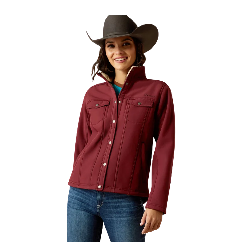 Ariat Women's Berber Back Softshell Tawny Port Jacket Oversized Jacket Tailored Jacket Straight Jacket Ariat Women's Berber Back Softshell Tawny Port Jacket Oversized Jacket Tailored Jacket Straight Jacket
