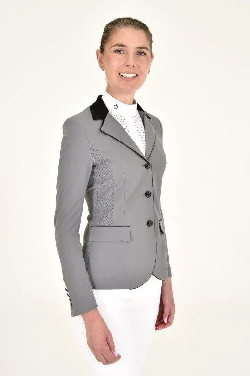 2024 GP Perforated Riding Jacket - Grey Welt Pockets Slit Pockets Flap Pockets