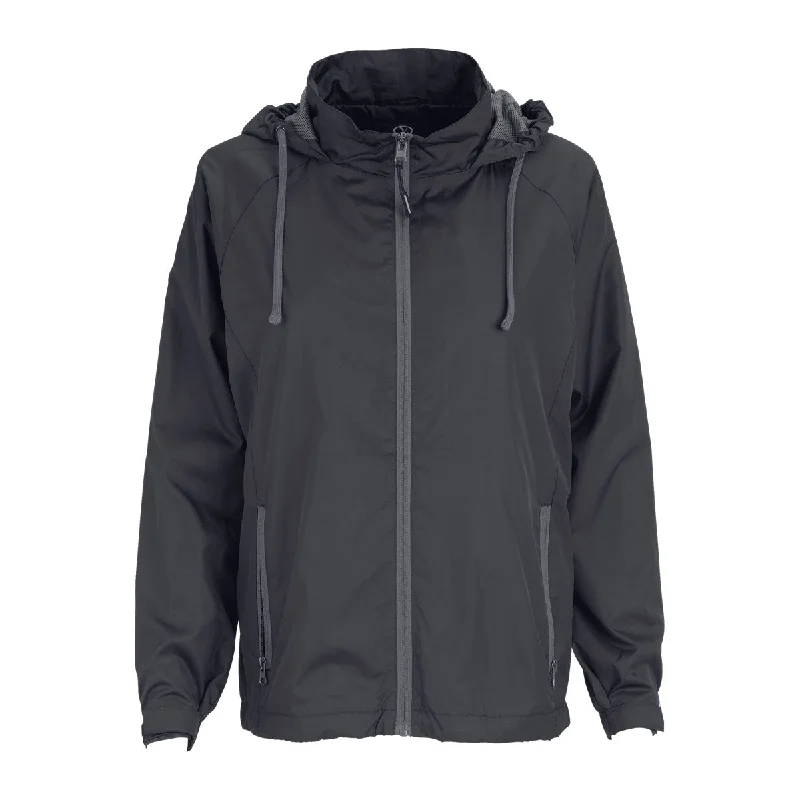 Vantage Women's Dark Grey/Grey Club Jacket Trench Coat Raincoat Waterproof Jacket