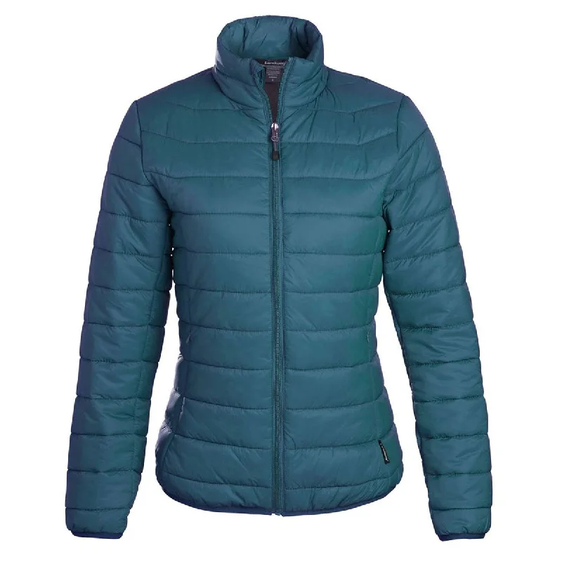 Landway Women's Teal Puffer Polyloft Jacket Chenille Jacket Brocade Jacket Lace Jacket