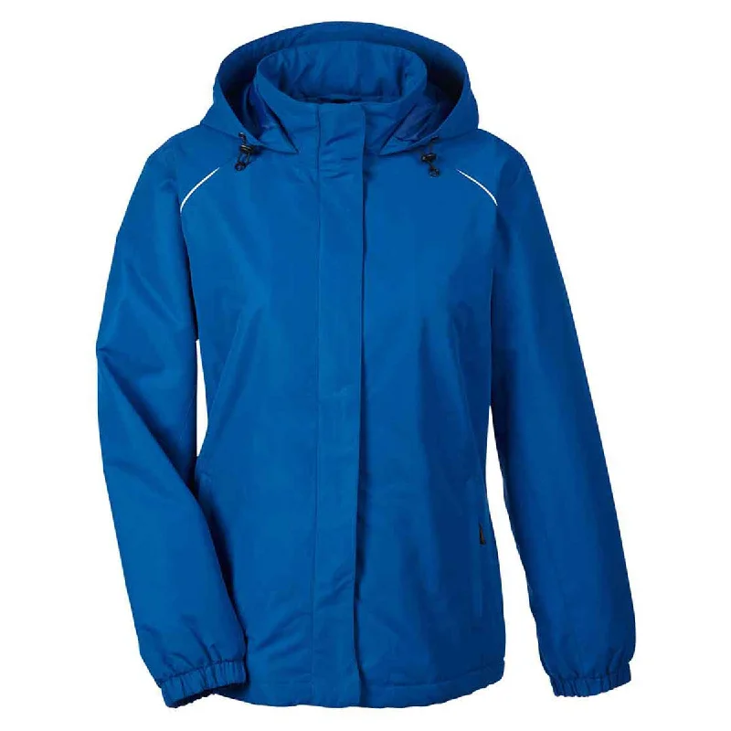 Core 365 Women's True Royal Profile Fleece-Lined All-Season Jacket Notch Collar Jacket Peter Pan Collar Jacket Cowl Neck Jacket