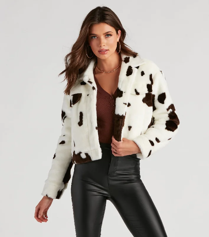 Ahead Of The Herd Cow Print Jacket Rayon Jacket Velvet Jacket Corduroy Jacket