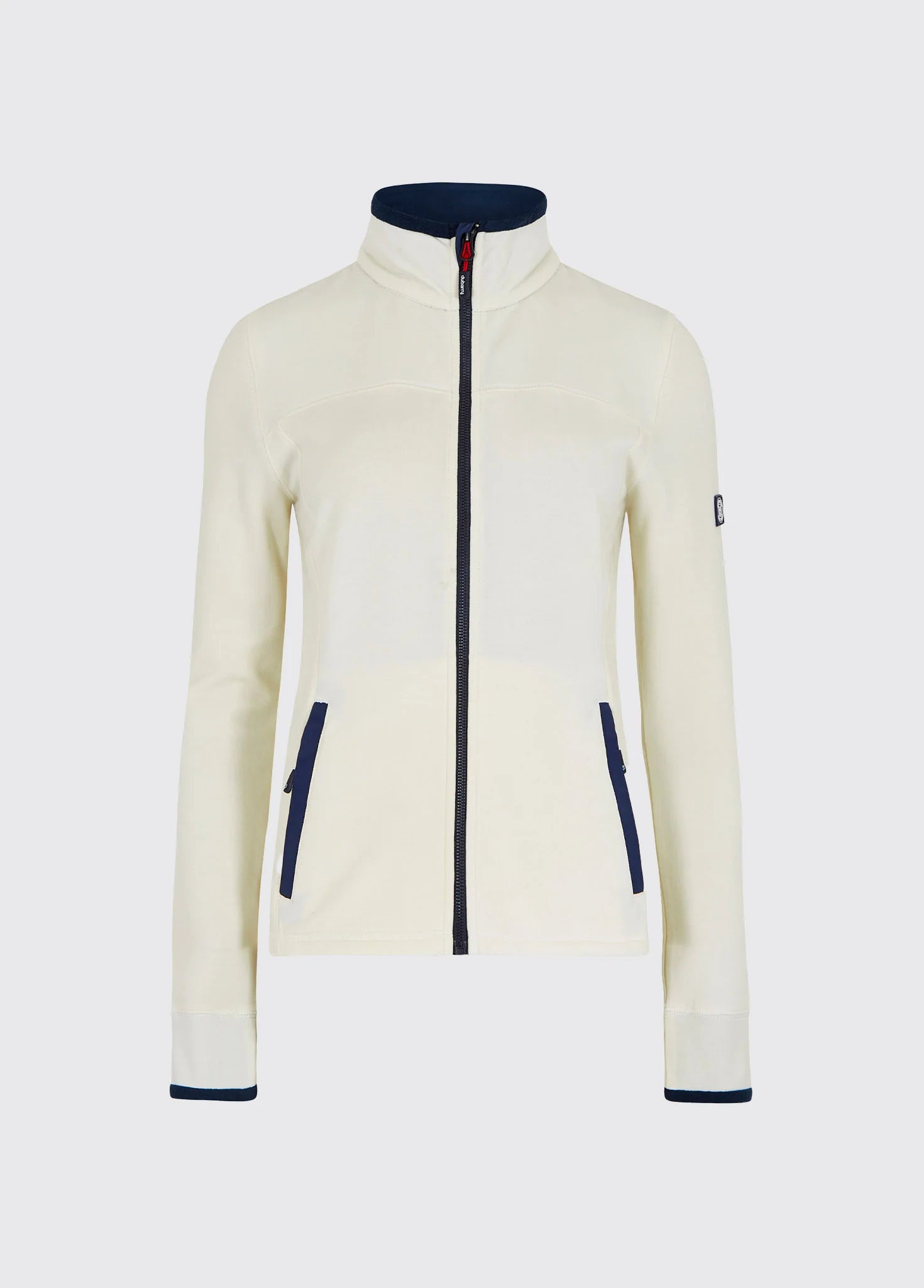 Berehaven Fleece Jacket - White Welt Pockets Slit Pockets Flap Pockets