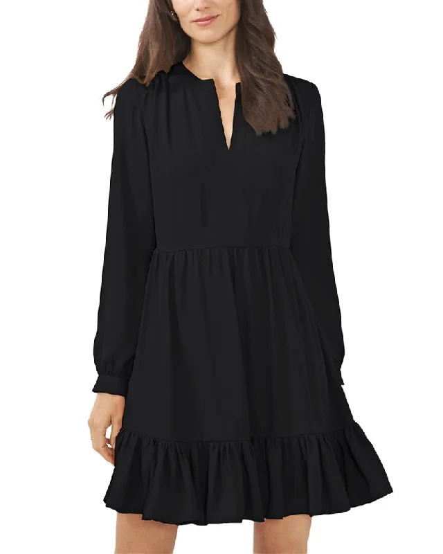 Vince Camuto Split Neck Mini Dress Fashionable Party Mini Dress