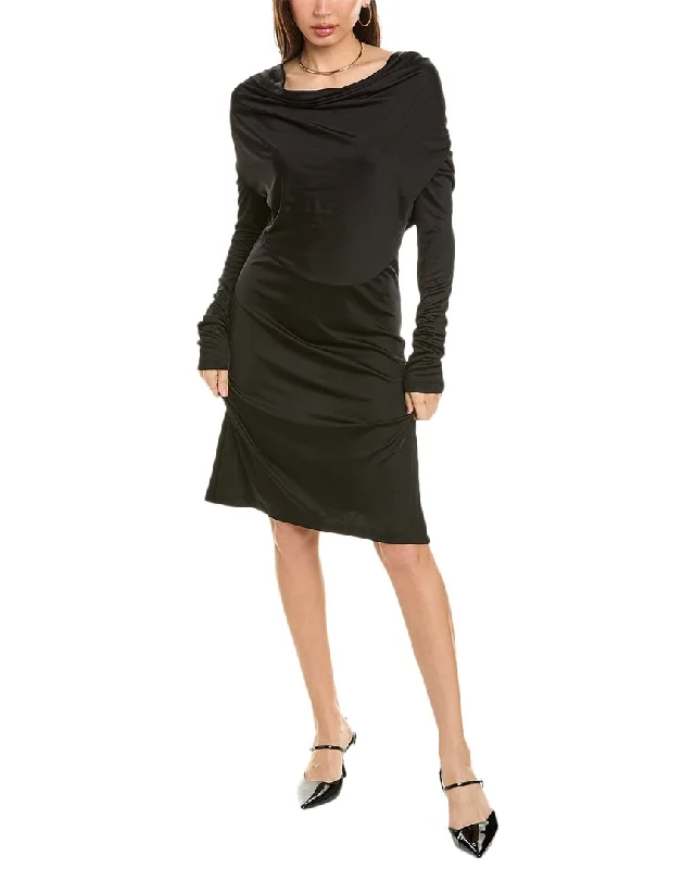 Helmut Lang Cowl Mini Dress Stylish Spaghetti Strap Mini Dress