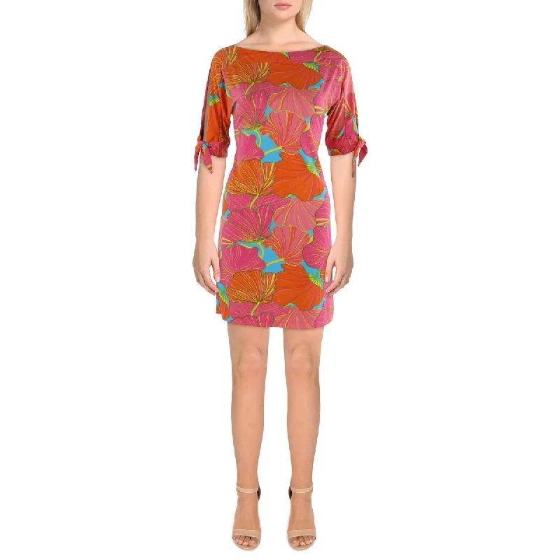 Womens Boatneck Short Mini Dress Trendy Tulle Mini Dress