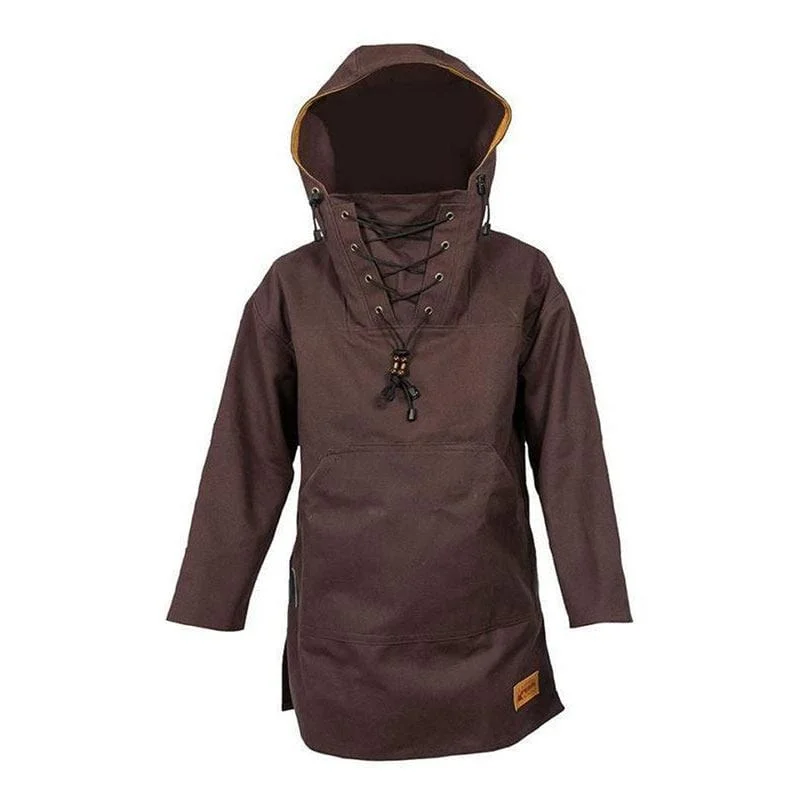 Boreal Windrak© Anorak Classic Woollen Hooded Jacket Zippered Front Buttoned Front Snap Front