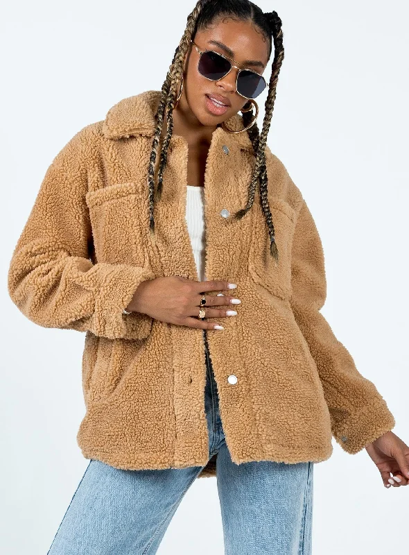Caitii Teddy Jacket Camel Corduroy Jacket Velvet Jacket Brocade Jacket