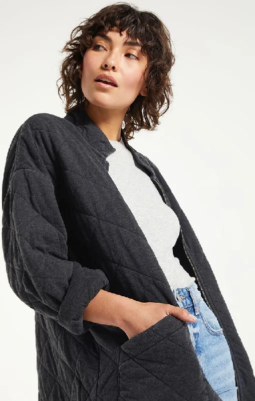Catharina Quilted Zip Jacket Zippered Jacket Buttoned Jacket Snapped Jacket