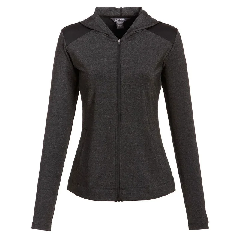 Landway Women's Carbon Aspire Stretch Hooded Jacket Knit Fabric Woven Fabric Fleece Fabric Landway Women's Carbon Aspire Stretch Hooded Jacket Knit Fabric Woven Fabric Fleece Fabric