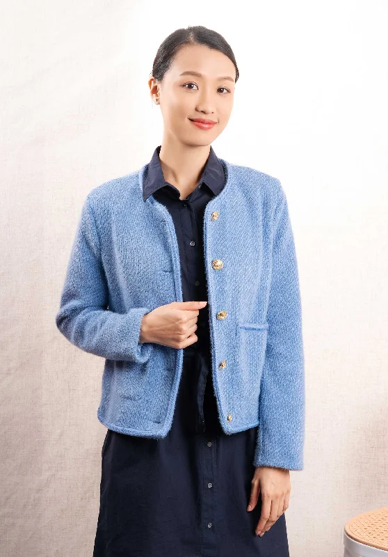 Jacket 83089 Blue Chenille Jacket Brocade Jacket Lace Jacket