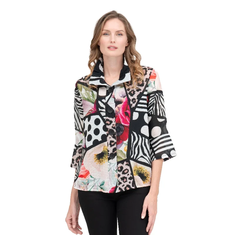 Damee Floral & Animal Print Jacket - 4875 - Size XXL Only Snapped Jacket Toggled Jacket Drawstring Jacket Damee Floral & Animal Print Jacket - 4875 - Size XXL Only Snapped Jacket Toggled Jacket Drawstring Jacket