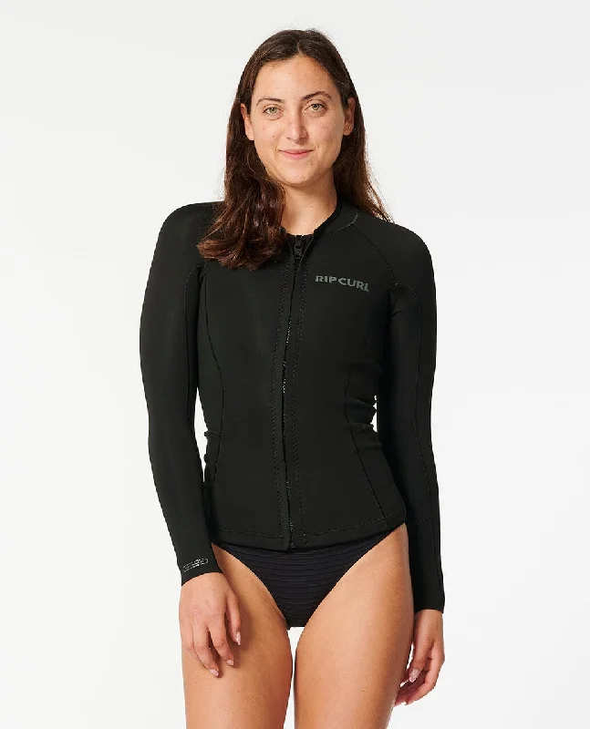Dawn Patrol 1.5mm Long Sleeve Jacket - Black (2024) Notch Collar Jacket Peter Pan Collar Jacket Cowl Neck Jacket Dawn Patrol 1.5mm Long Sleeve Jacket - Black (2024) Notch Collar Jacket Peter Pan Collar Jacket Cowl Neck Jacket