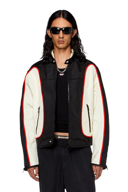 Diesel - J-Blink Jacket - Cream/Black/Red Fleece Jacket Down Jacket Feather Jacket