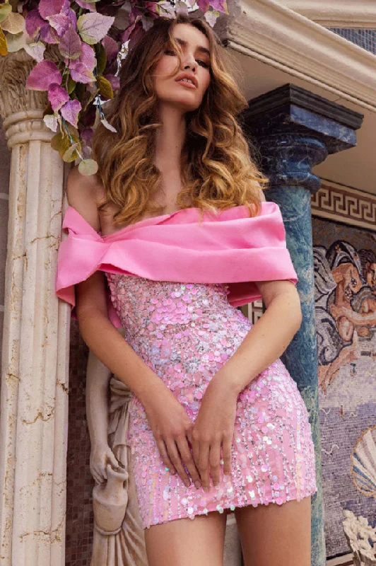Embellished Sequin Mini Dress Fashionable Boho-Chic Mini Dress