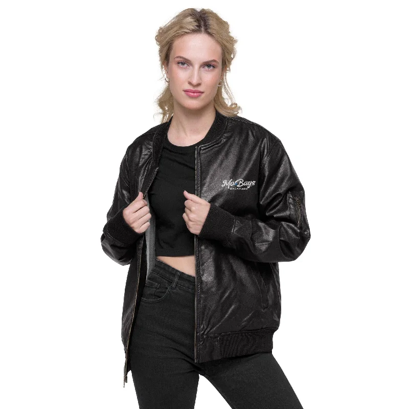 Flaming Leather Bomber Jacket Knit Jacket Woven Jacket Fleece Jacket