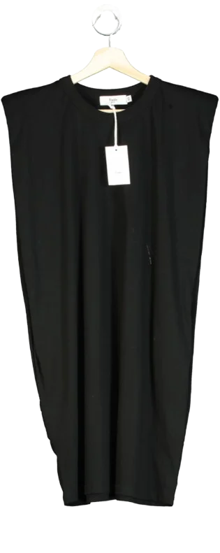 FRANKIE SHOP Black Tina Cotton-jersey Mini Dress UK XS Classic Striped Mini Dress