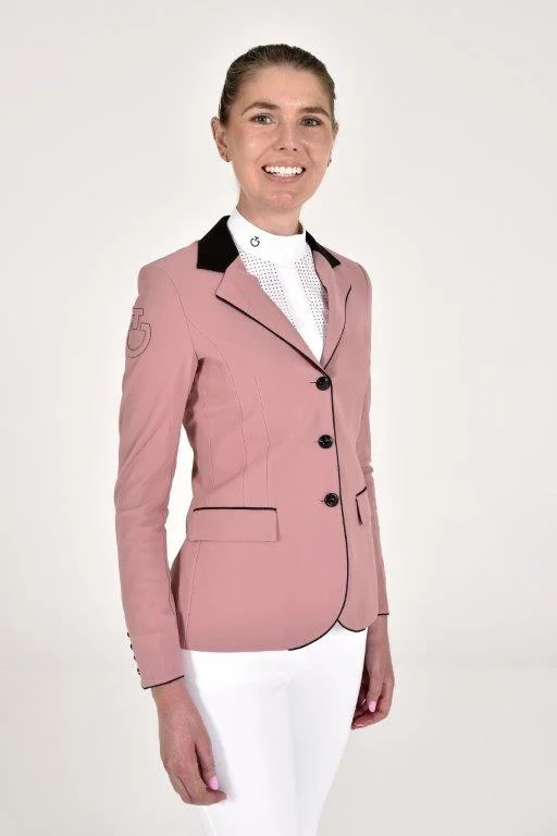 GP Riding Jacket - Dusty Rose Notch Collar Peter Pan Collar Cowl Neck