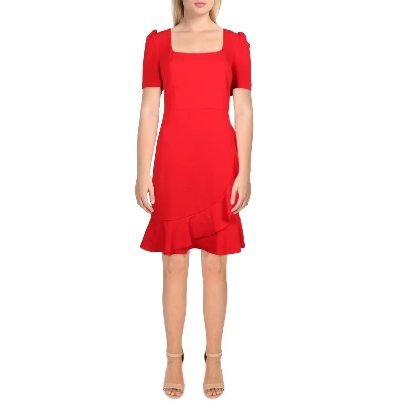 Karl Lagerfeld Paris Womens Party Mini Mini Dress Elegant Satin Lace Mini Dress